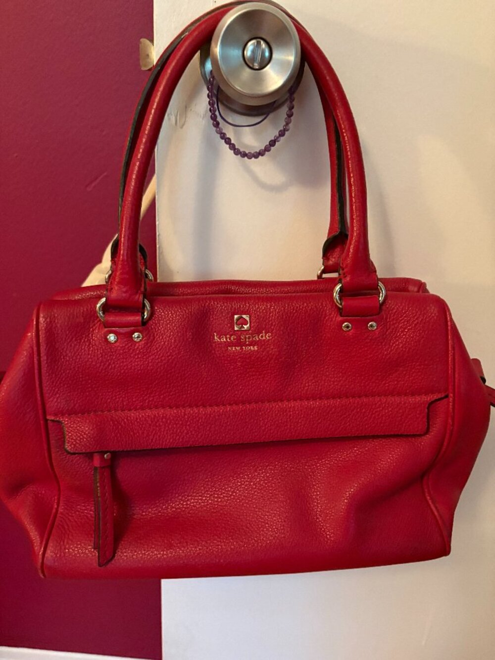 Kate Spade Leather Satchel Red